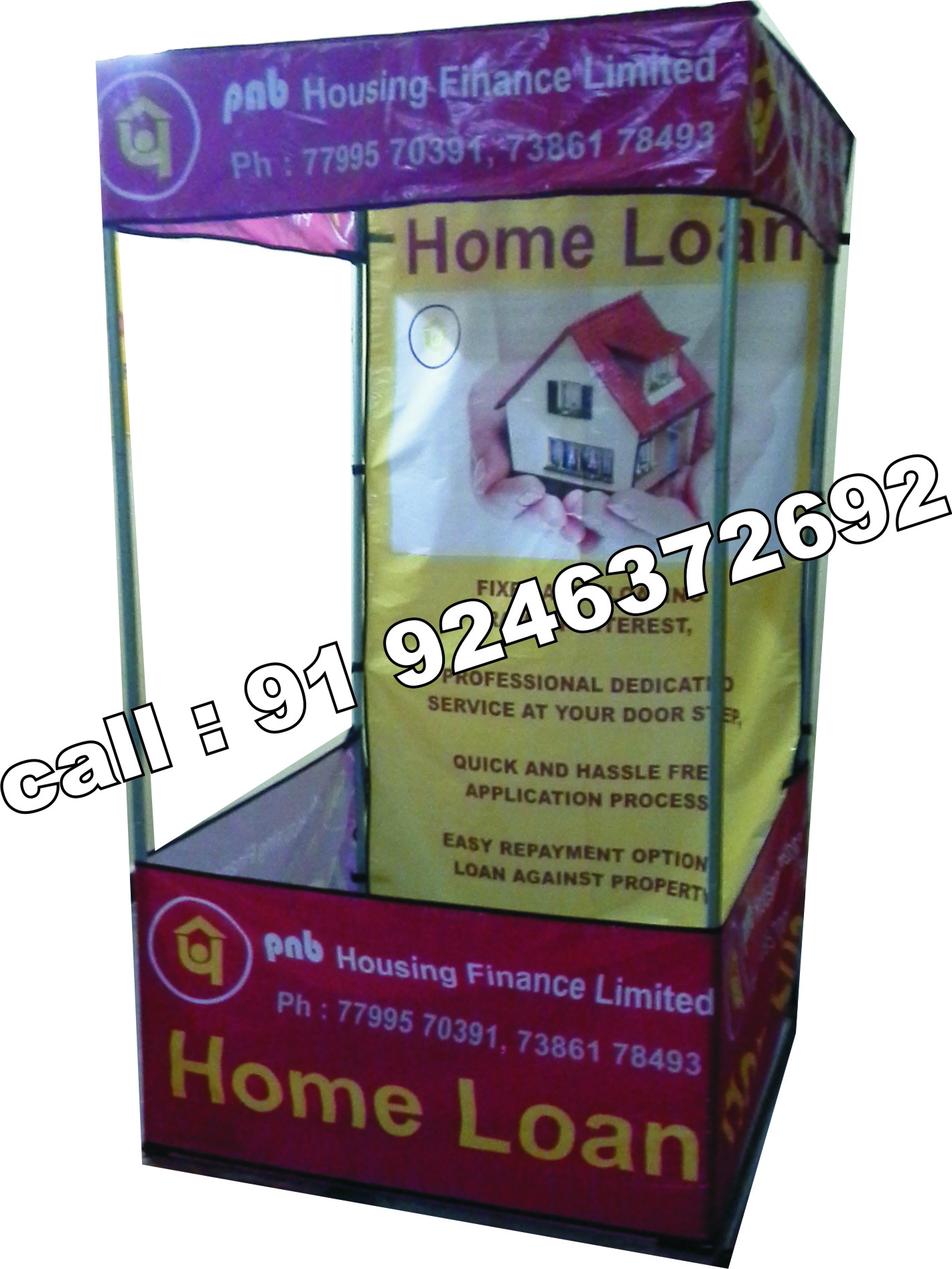 home loan advertising products  demo tent