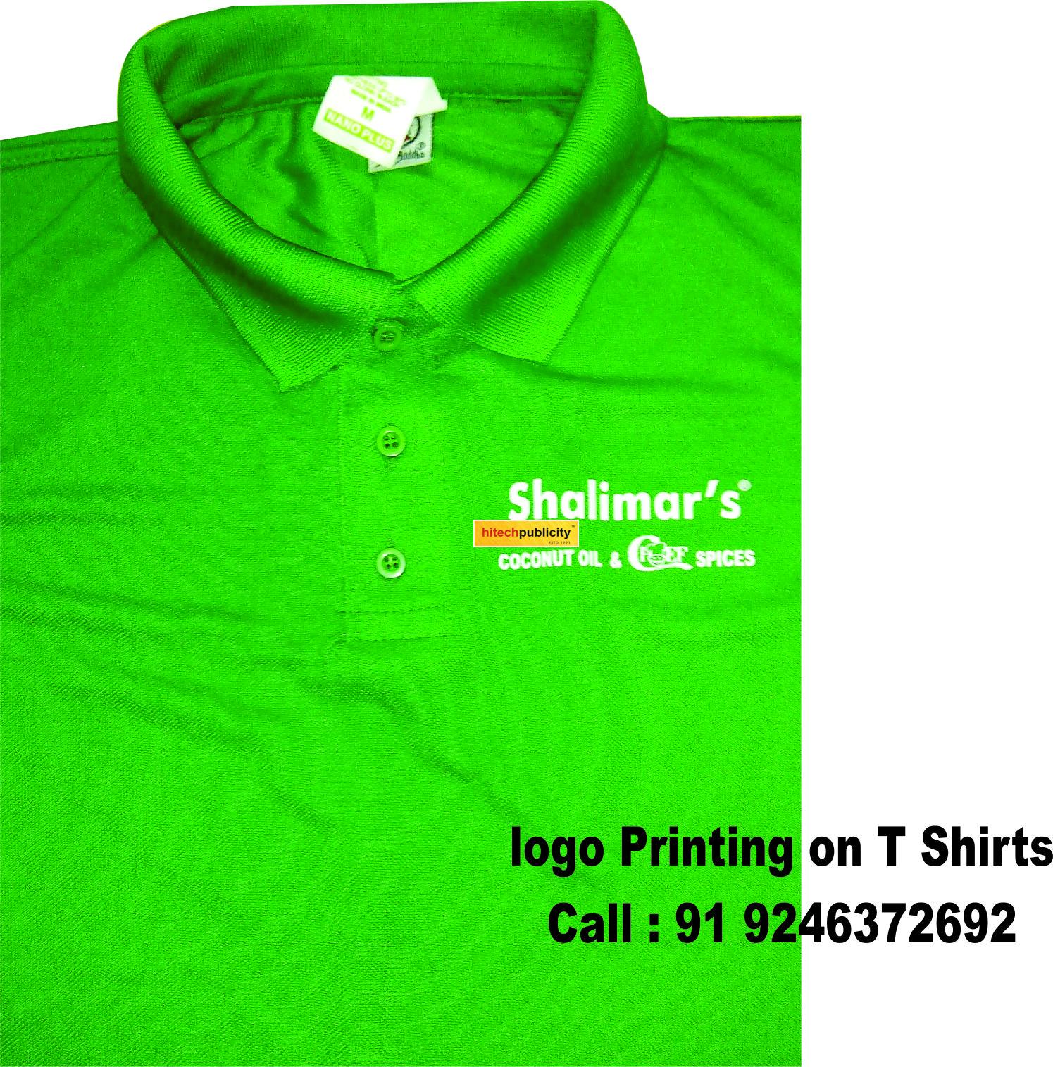 Logo printing on T Shirts