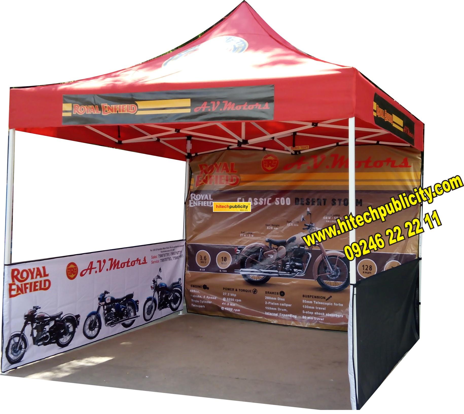 Canopy tents for Royal Enfield Dealers