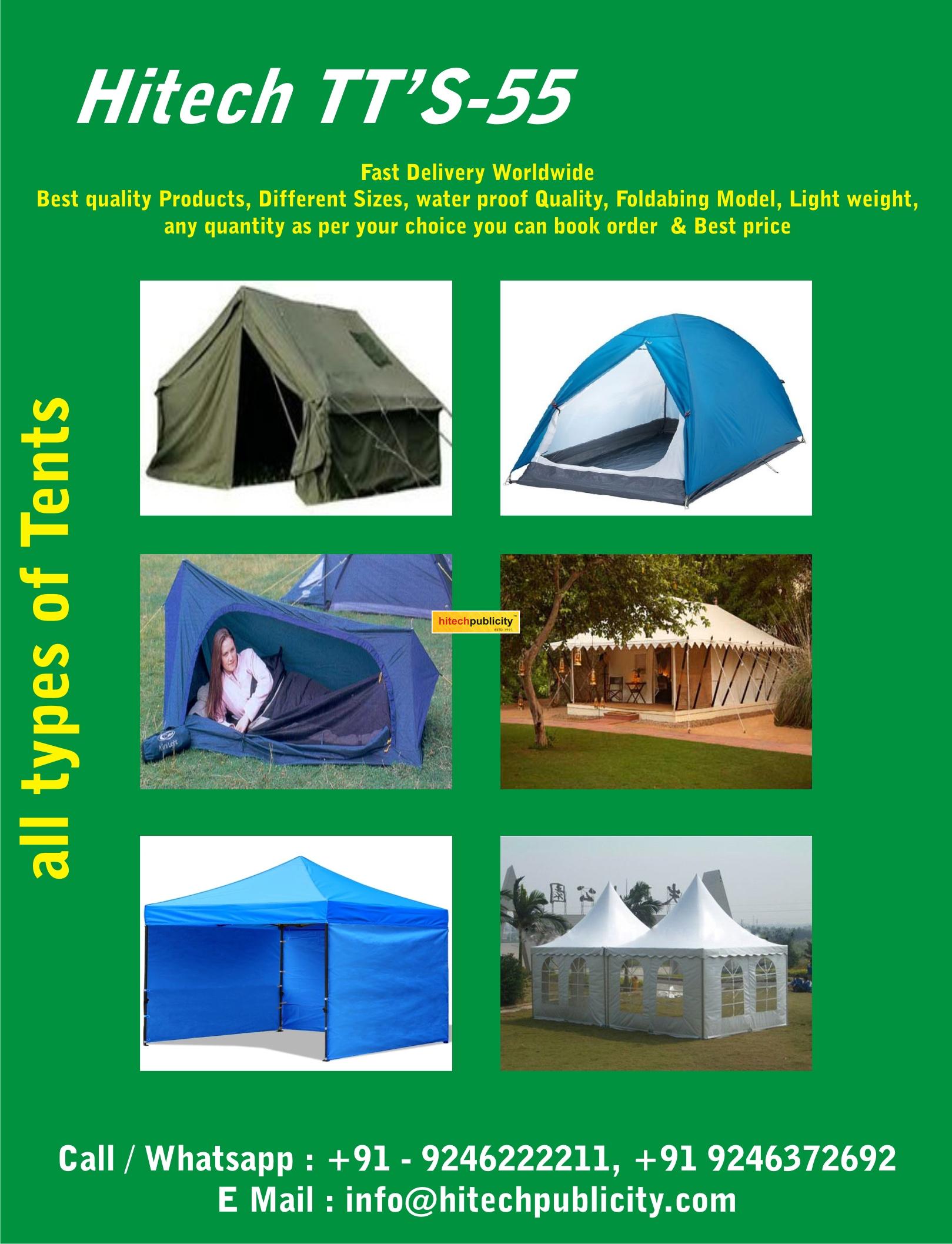 different types of tents