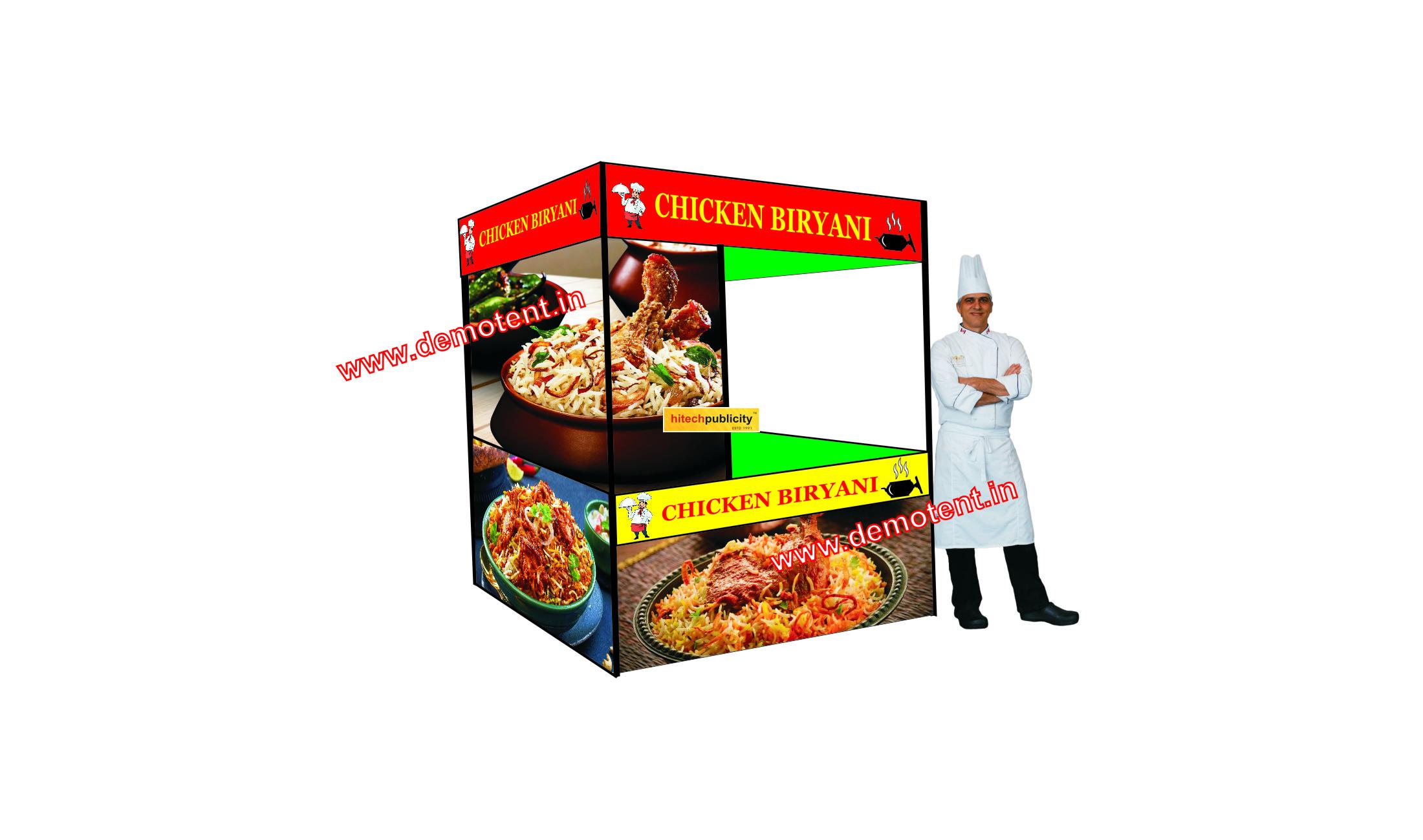 chicken biryani demo tent