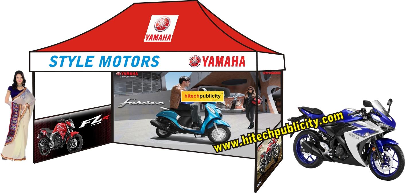 Marketing Demo tent for Yamaha Bike Dealer