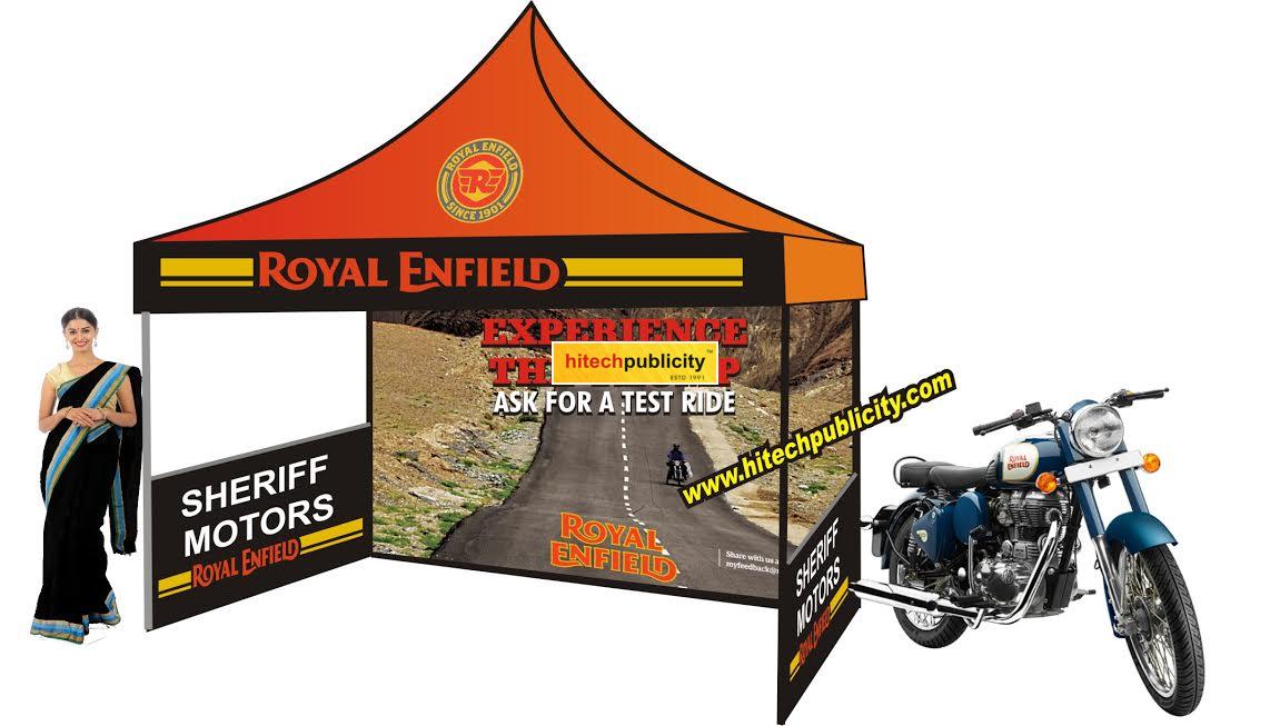 Demo tents for Royal Enfield Bike Dealer